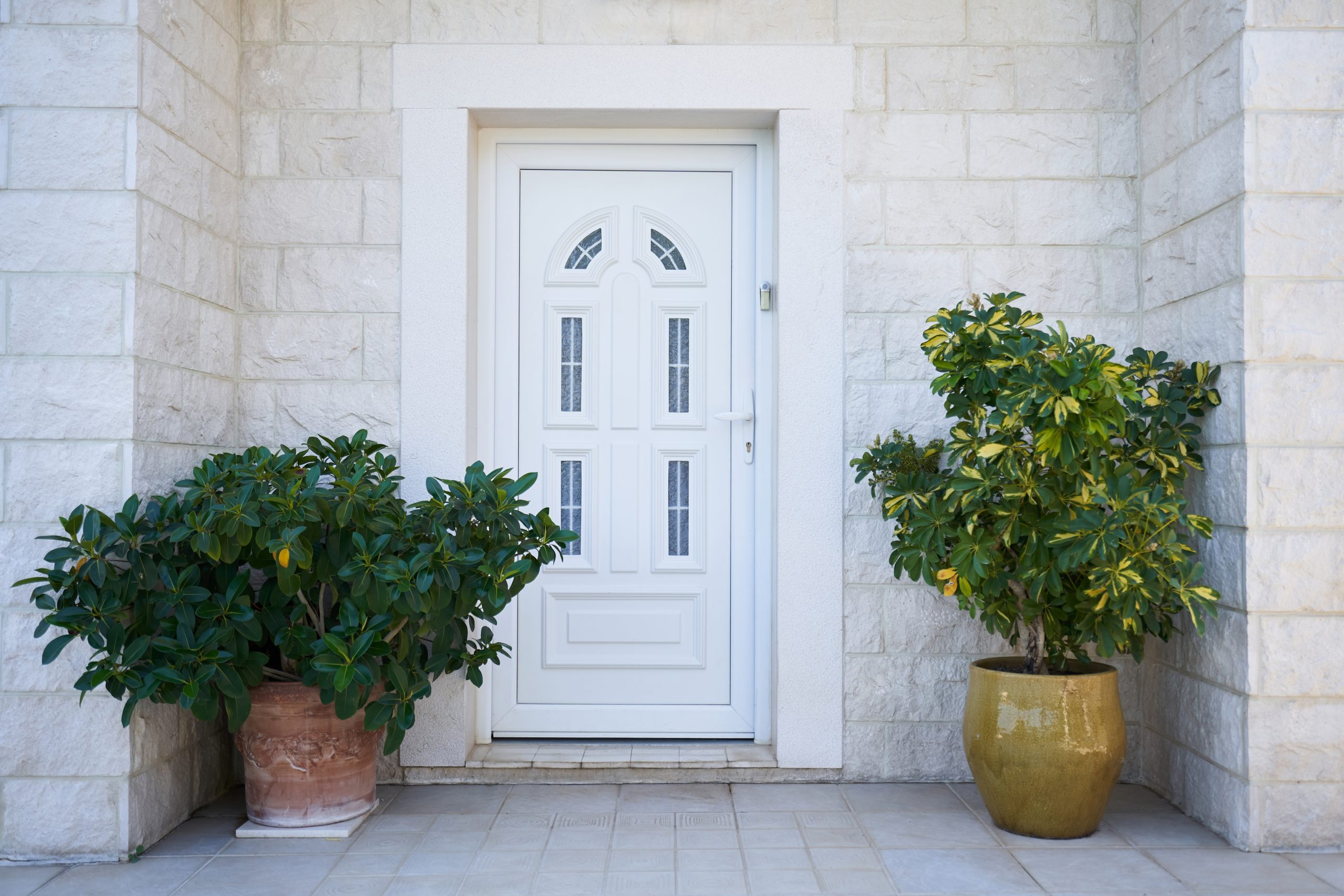 white upvc front door