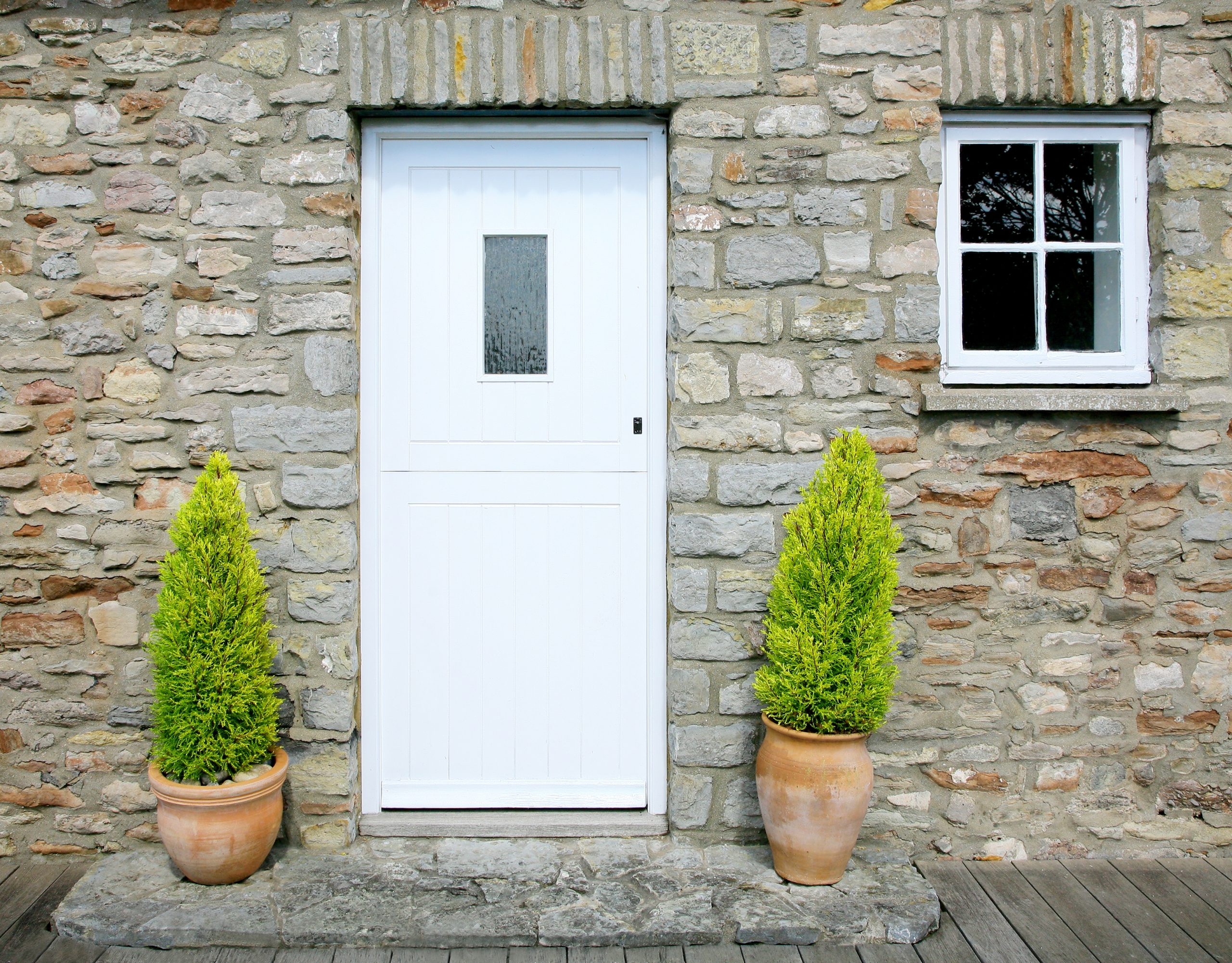 white stable doors