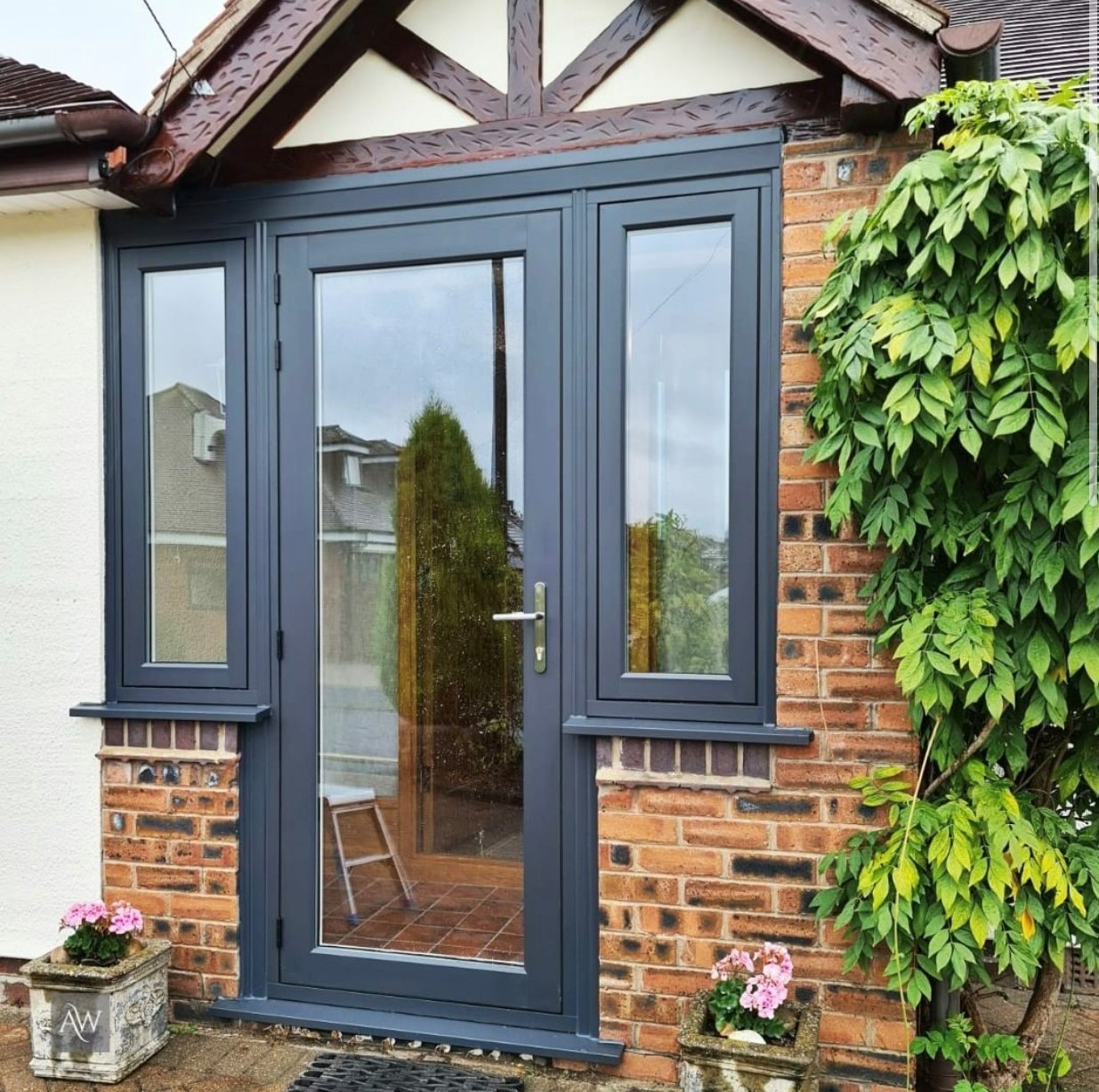 upvc fully glazed porch door
